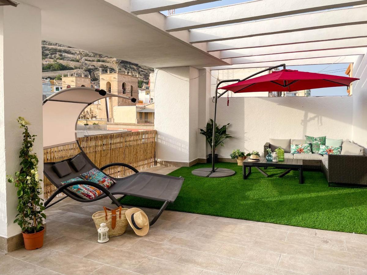 La Terraza. Vistas Al Castillo A 1 Min. De La Playa อาลิกันเต ภายนอก รูปภาพ