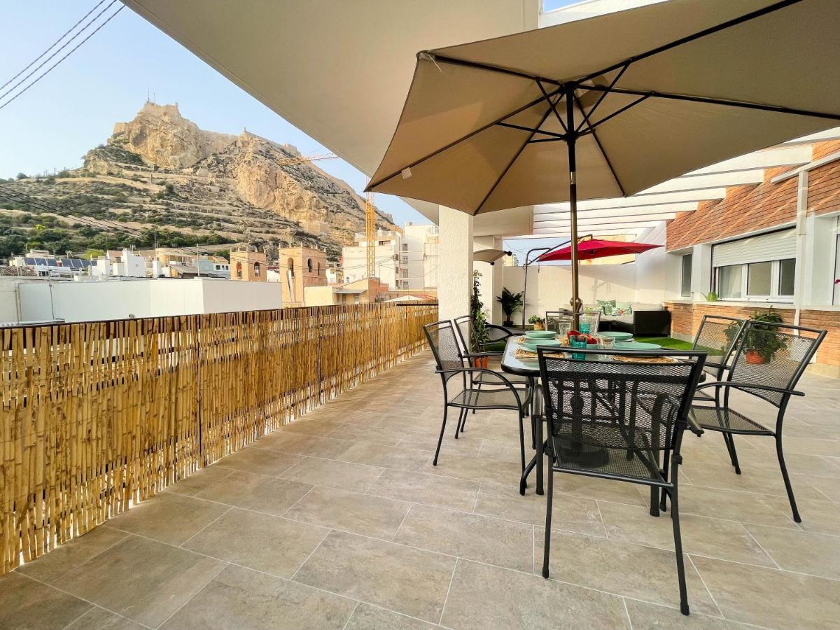 La Terraza. Vistas Al Castillo A 1 Min. De La Playa อาลิกันเต ภายนอก รูปภาพ